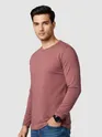 Plain Mauve Glow Full Sleeves T-shirt