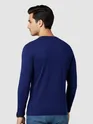 Plain Navy Blue Long Sleeves T-shirt