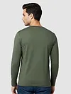 Plain Olive Green Full Sleeves T-shirt