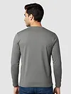 Plain Space Grey Full Sleeves T-shirt