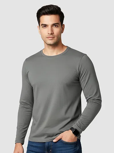 round neck full sleeves t shirts online, 