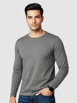 round neck full sleeves t shirts online, 
