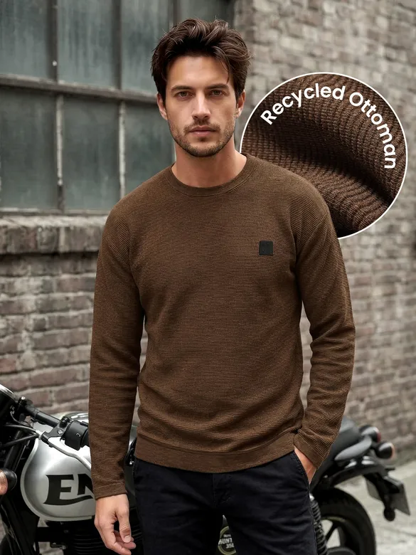 Dark Brown Oversized Ottoman Sweatshirt