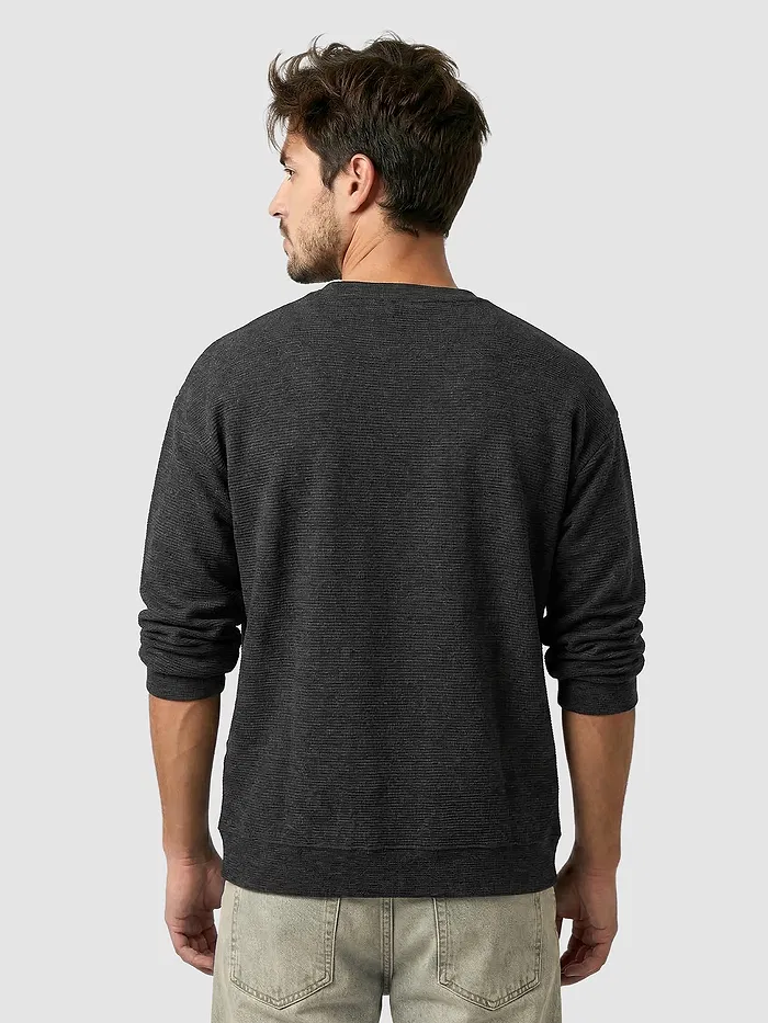 Charcoal Black Recycled Ottoman Oversized T-shirt