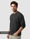 Charcoal Black Recycled Ottoman Oversized T-shirt