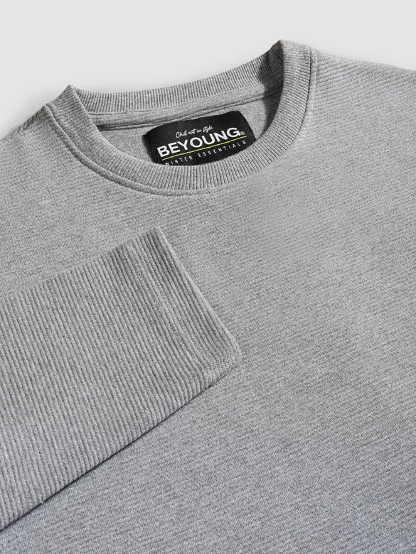 Melange Grey Recycled Ottoman Oversized T-shirt
