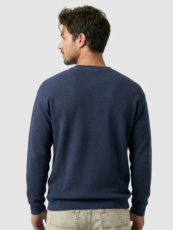 Navy Recycled Ottoman Oversized T-shirt