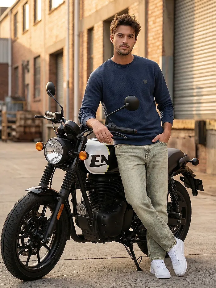 Navy Recycled Ottoman Oversized T-shirt