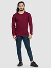Plain Burgundy Full Sleeves T-shirt