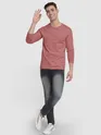 Plain Mauve Glow Full Sleeves T-shirt