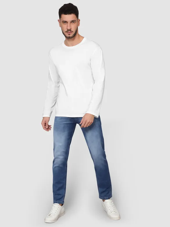 Plain White Full Sleeves T-shirt
