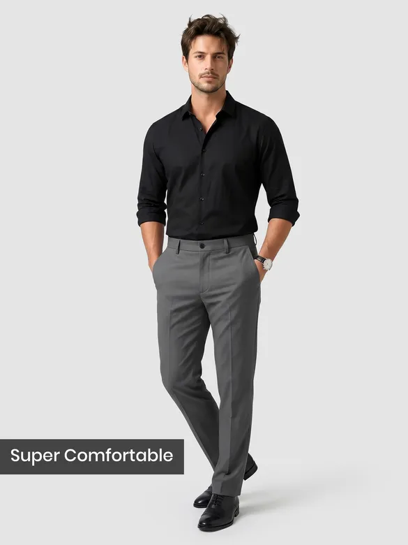 Grey Japanese Fit Pants