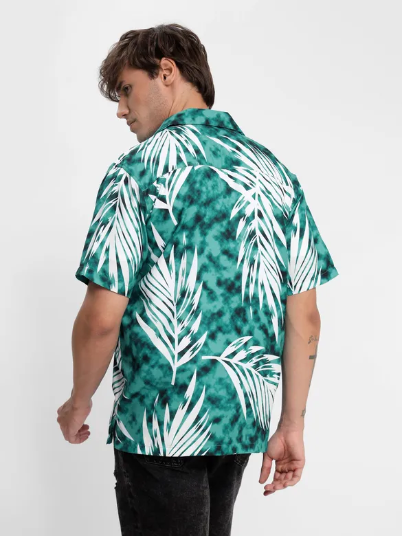 Green Palm Hawaiian Shirt