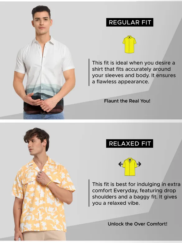 Yellow Patterned Hawaiian Shirt