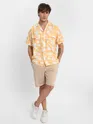 Yellow Patterned Hawaiian Shirt