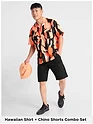 Hawaiian Shirt + Chino Shorts Combo Set