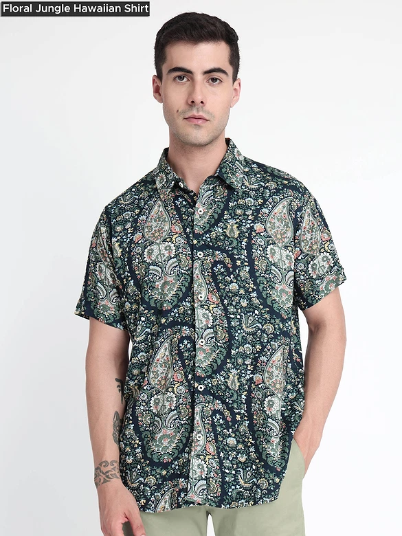 Hawaiian Shirt + Chino Shorts Combo Set