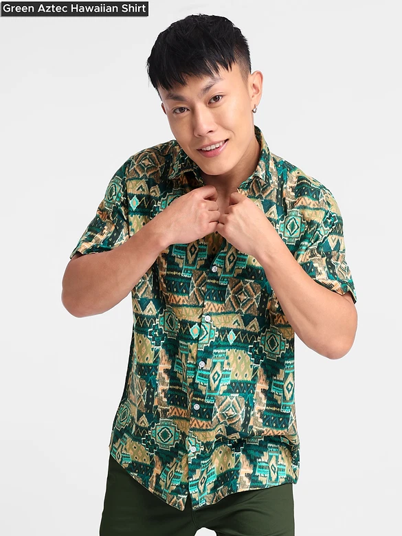 Hawaiian Shirt + Chino Shorts Combo Set
