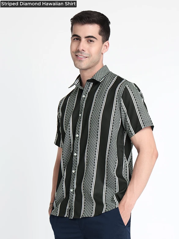 Hawaiian Shirt + Chino Shorts Combo Set
