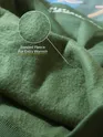 Olive Green Printed Hoodie for Men