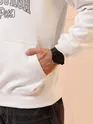 White Printed Hoodie for Men