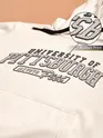 White Printed Hoodie for Men