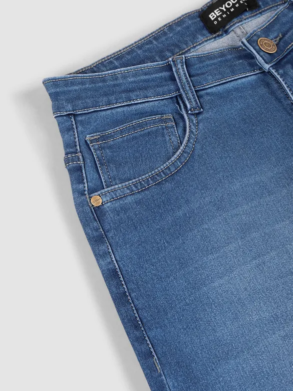 Mid Blue Regular Fit Jeans
