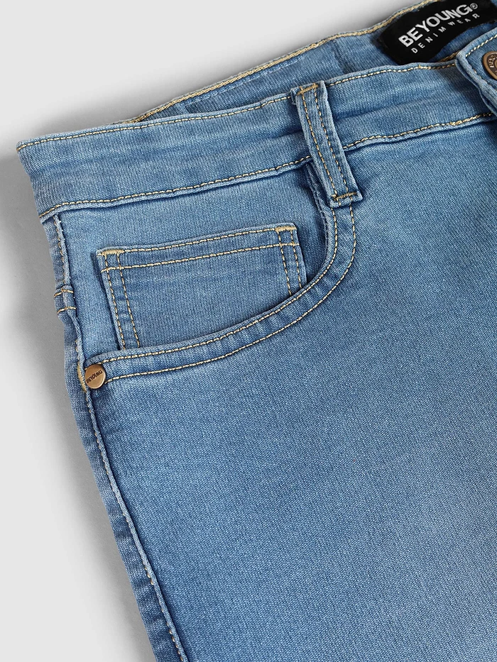 Sky Blue Regular Fit Jeans