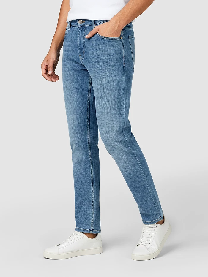 Sky Blue Regular Fit Jeans