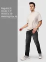 Black Distressed Regular Fit Jeans