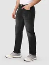 Black Distressed Regular Fit Jeans