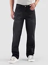 Black Whisker Bootcut Jeans