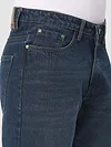 Dark Blue Distressed Baggy Fit Jeans