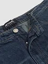Dark Blue Distressed Baggy Fit Jeans