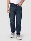 Dark Blue Distressed Baggy Fit Jeans