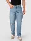 Light Blue Distressed Baggy Fit Jeans