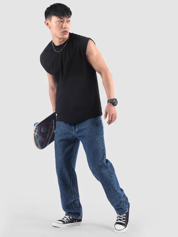 Scotch Blue Cloud Wash Baggy Fit Jeans