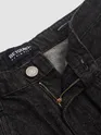 Black Cut and Sew Baggy Fit Jeans