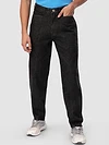 Black Cut and Sew Baggy Fit Jeans