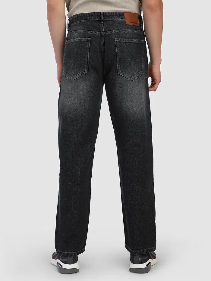 Black Faded Baggy Fit Jeans