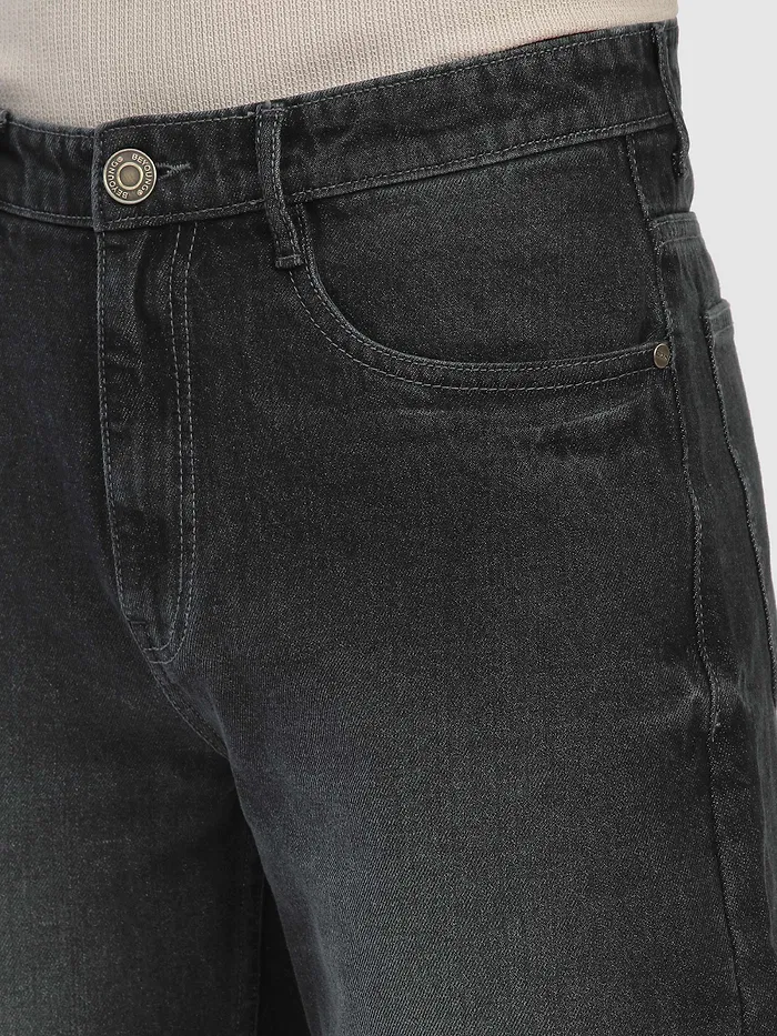 Black Faded Baggy Fit Jeans