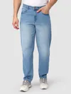Light Blue Faded Baggy Fit Jeans