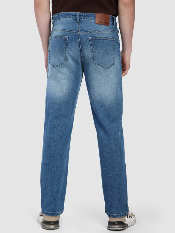 Soft Blue Raw Regular Fit Jeans