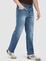 Soft Blue Raw Regular Fit Jeans