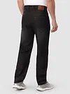 Black Whisker Baggy Fit Jeans