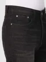 Black Whisker Baggy Fit Jeans