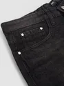 Black Whisker Baggy Fit Jeans