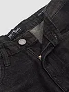 Black Whisker Baggy Fit Jeans