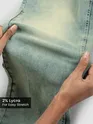 Blue Green Tinted Regular Fit Jeans