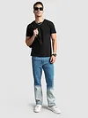 Mid Blue Ombre Bootcut Jeans